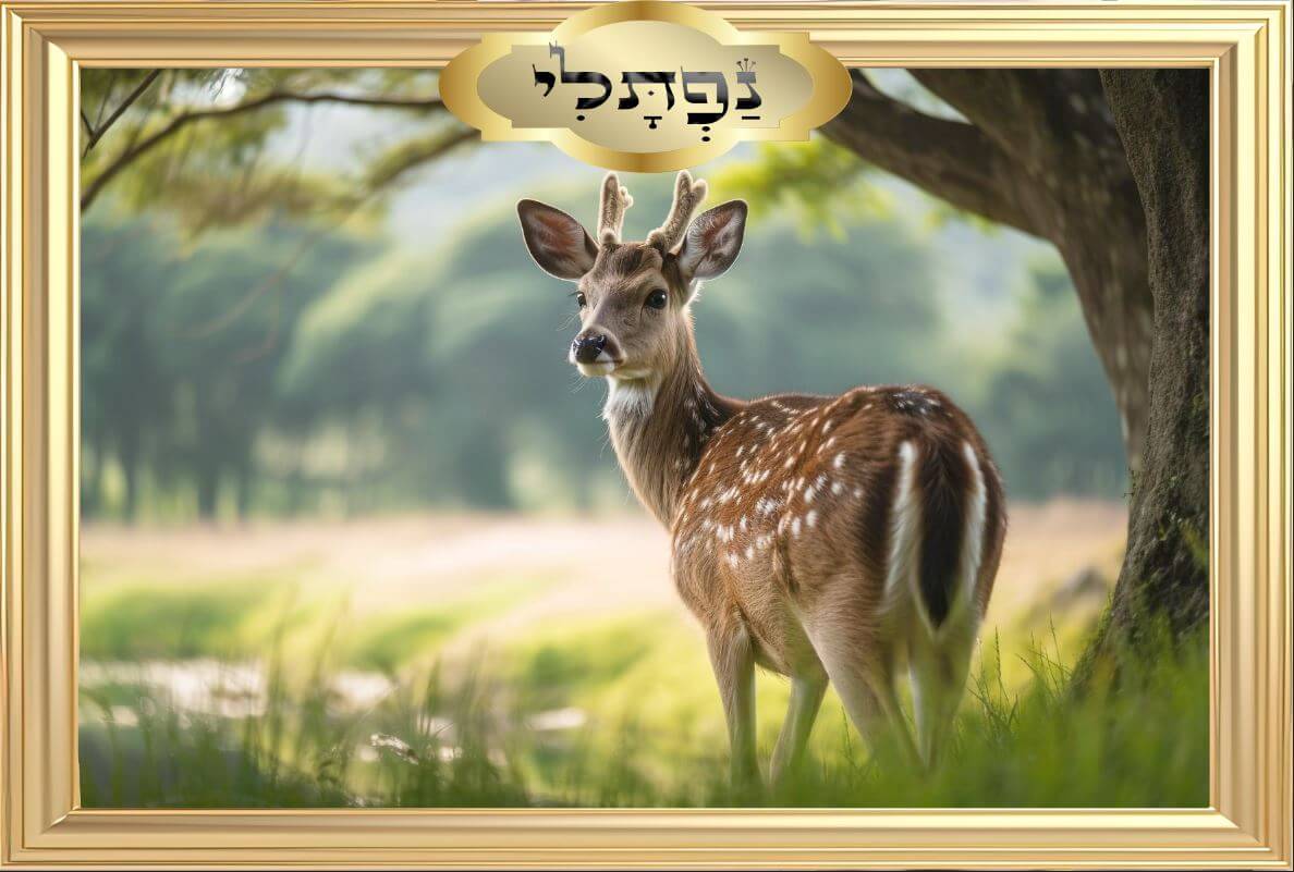 שלט זכוכית לבית כנסת של שבט נפתלי