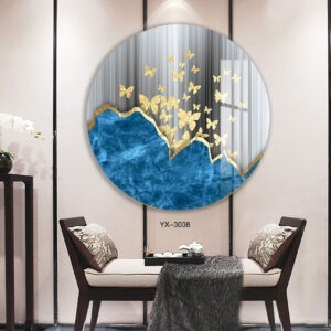 תמונת לסלון מזכוכית של פרפרים מהים