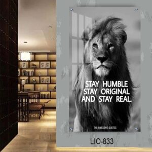 תמונת זכוכית לחדר שינה נוער אריה חכם