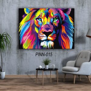 אריה צבעוני תמונה לחדר שינה