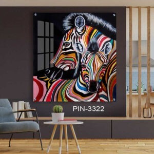 זברה צבעונית תמונה לסלון