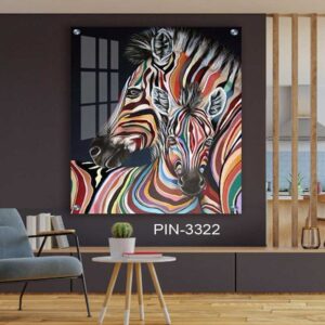 זברות תמונת זכוכית למטבח