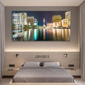 תמונת זכוכית פנורמית לחדר שינה לאס וגאס