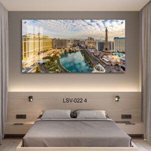 תמונת זכוכית פנורמית לחדר שינה צילום גובה לאס וגאס