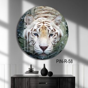 תמונת זכוכית עגולה לסלון