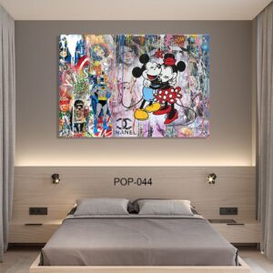 תמונת זכוכית מגניבה של דיסני גרפיטי לחדר שינה
