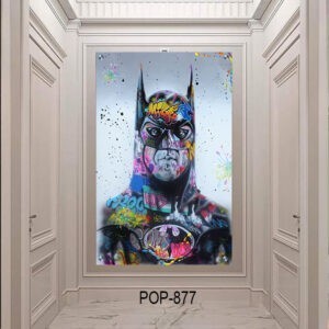 תמונת זכוכית מגניבה לחדר שינה של באטמן גרפיטי