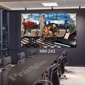 תמונת זכוכית לסלון או לחדר שינה של מרלין מונרו יושבת