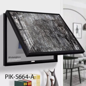 כיסוי ארון חשמל ותקשורת בעל הדפסה על זכוכית של אבסטרקט שחור שיש