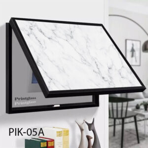 כיסוי ארון חשמל ותקשורת בעל הדפסה על זכוכית של אבסטרקט שיש לבן