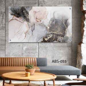 אבסטרקט עם ברקי זהב - תמונה לסלון קנבס