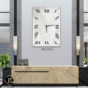 שעון קיר מודרני למשרד מזכוכית של אבסטרקט אפור