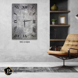 שעון קיר מודרני לסלון מזכוכית של רקע אפור