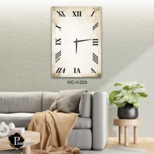 שעון קיר מעוצב לחדר שינה מזכוכית של רקע שיש חום