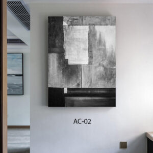 תמונת אבסטרקט שחור לבן לסלון