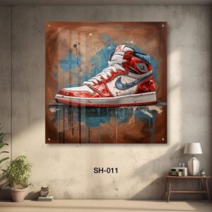 תמונה מגניבה מזכוכית של נעל נייק