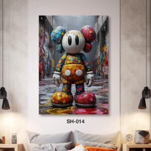 תמונת זכוכית מגניבה של בובה עם כתמי צבע