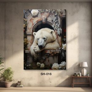 תמונה מגניבה מזכוכית של דוב קוטב