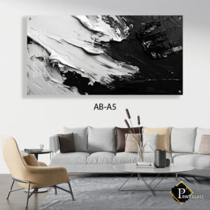תמונת אבסטרקט לסלון בשחור לבן